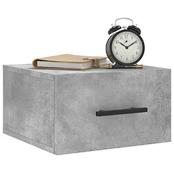 Avis Maison Chic Table de chevet murale - Table de Nuit gris béton 35x35x20 cm