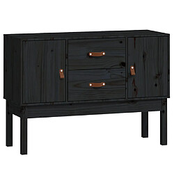 vidaXL Buffet Noir 110x40x78 cm Bois massif de pin