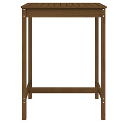 Avis vidaXL Table de jardin marron miel 82,5x82,5x110 cm bois massif de pin