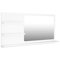 Maison Chic Miroir moderne de salle de bain,Décoration Miroir mural Bain Blanc 90x10,5x45 cm Aggloméré -MN98098