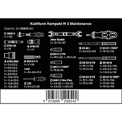 Wera Conjunto con mango y varillas intercambiables - Kraftform Kompakt W 2 5135870001