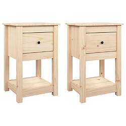 Maison Chic Lot de 2 Tables de chevet - Tables de Nuit 40x35x61,5 cm Bois de pin massif