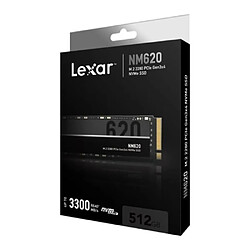 Lexar NM620 Disque Dur SSD Interne 512Go M.2 NVMe 3300Mo/s Noir