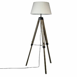 Atmosphera, Createur D'Interieur Lampadaire trépied bois Runo - H. 145 cm - Blanc