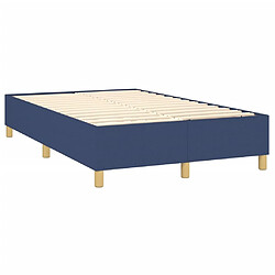 Acheter Maison Chic Lit adulte- Lit + matelas,Sommier à lattes de lit avec matelas bleu 120x190 cm tissu -GKD46525