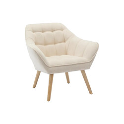 Avis Vente-Unique Fauteuil en tissu beige CASERTA