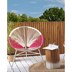 Beliani Lot de 2 chaises Rose fushia ACAPULCO