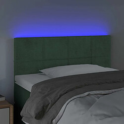 Avis Maison Chic Tête de lit moderne à LED lumineuse pour chambre - Décoration de lit Vert foncé 80x5x78/88 cm Velours -MN87935