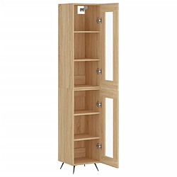 Avis vidaXL Buffet haut Chêne sonoma 34,5x34x180 cm Bois d'ingénierie