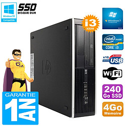 PC HP Compaq Pro 6300 SFF I3-3220 RAM 4Go Disque 240Go SSD Graveur DVD Wifi W7 · Occasion 