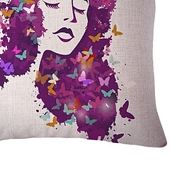 Avis Purple Tree Coussin de coton en coton vintage Housse de coussin de décoration intérieure n ° 3