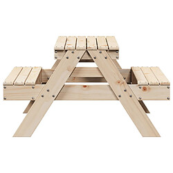 Acheter vidaXL Table de pique-nique pour enfants 88x97x52cm bois massif de pin