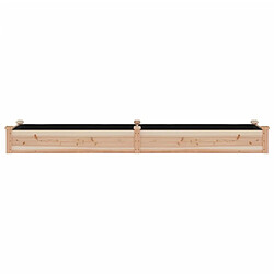 Acheter Maison Chic Jardinière,Lit surélevé de jardin - Bac à fleurs - pot de fleur doublure 240x60x25 cm bois massif sapin -GKD52874