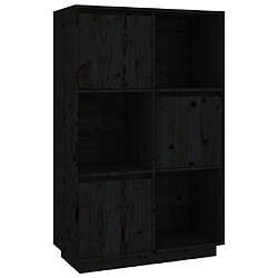 vidaXL Buffet Noir 74x35x117 cm Bois massif de pin