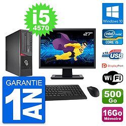 PC Fujitsu E720 DT Ecran 27" Intel i5-4570 RAM 16Go Disque 500Go Windows 10 Wifi · Occasion 