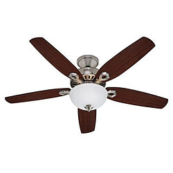 Hunter Ventilateur Builr Deluxe 132cm Chromé Cerisier Erable