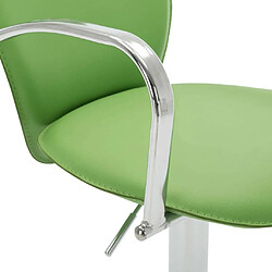 vidaXL Tabouret de bar avec accoudoir Vert Similicuir pas cher