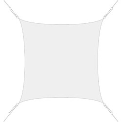 Easy Sail Voile d'ombrage carrée 3x3m blanc.