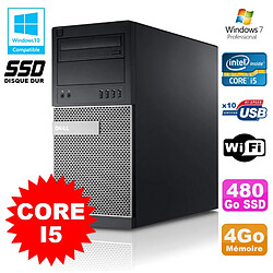 PC Tour Dell Optiplex 790 Core I5 3.1Ghz 4Go Disque 480Go SSD DVD WIFI Win 7 · Occasion 