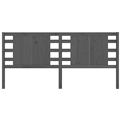 Avis Maison Chic Tête de lit scandinave pour lit adulte,Meuble de chambre Gris 146x4x100 cm Bois massif de pin -MN31118