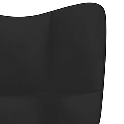 Maison Chic Chaise à bascule | Fauteuil Relax, design moderne Noir Velours -GKD40295 pas cher