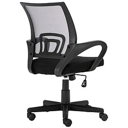 Decoshop26 Fauteuil de bureau sur roulettes hauteur réglable en maille de filet de nylon gris 10_0002499