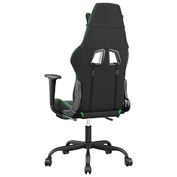 Maison Chic Chaise de jeu, Chaise gaming avec repose-pied, Fauteuil gamer,Chaise de Bureau Noir et vert Similicuir -GKD99882 pas cher