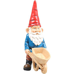 SID Gnome de jardin 20 cm Brouette. Gnome de jardin 20 cm Brouette