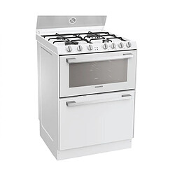 Cuisinière gaz combiné lave-vaisselle 60cm 6c 56db blanc - TR4GNORB/1 - ROSIERES 