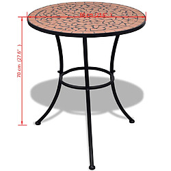 Acheter vidaXL Table de bistro Terre cuite 60 cm Mosaïque