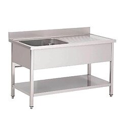 Table Entrée Lave-Vaisselle en Inox avec Dosseret - Profondeur 700 - Gastro M