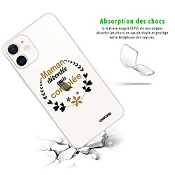 Avis Coque iPhone 12 mini souple transparente Maman débordée Motif Ecriture Tendance Evetane