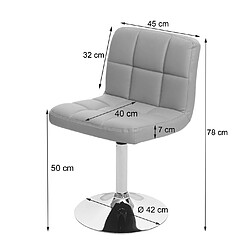 Acheter Decoshop26 Chaise de salle à manger cuisine bureau sans roulettes synthétique blanc pied chromé 04_0002297