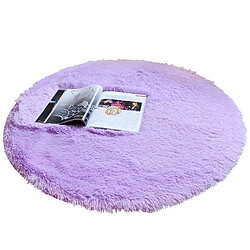 Avis LUUCOZK Tapis à poils longs doux et moelleux pour chambre à coucher et salon - Blanc cassé-Rond 100cm