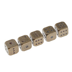 Jeu De 5 Dés En Alliage De Zinc, Dés 6 Faces D6 D u0026 D RPG MTG Game Supply Bronze