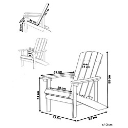 Avis Beliani Chaise de jardin Bois d'ingénierie Rose ADIRONDACK