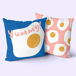 Happy Friday Housse de coussin HappyFriday Aware Yummy Multicouleur 50 x 50 cm 2 Pièces