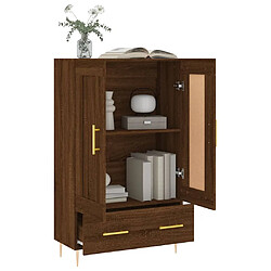 Avis vidaXL Buffet haut chêne marron 69,5x31x115 cm bois d'ingénierie