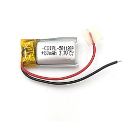 1 Pièce 501220 Batterie Lipo Rechargeable (3.7V, 80mAh Lipo) pour Téléphone Portable Rechargeable Vidéo MP3 MP4 LED 