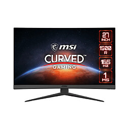 MSI Optix G27C4-009 Ecran PC 27" FHD LED 165Hz HDMI DisplayPort Noir