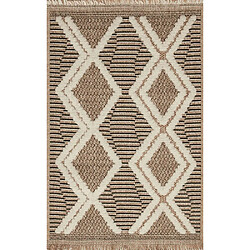 Avis Jardindeco Tapis intérieur extérieur aspect jute noire Tijuana 9048 90 x 67 cm.