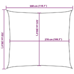 vidaXL Voile d'ombrage 160 g/m² Terre cuite 2,5x3 m PEHD pas cher