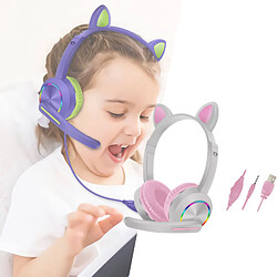 Acheter Casque de jeu stéréo avec oreilles de chat mignon