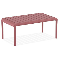 Alterego Table basse 'SIDONY XL' rouge en matière plastique