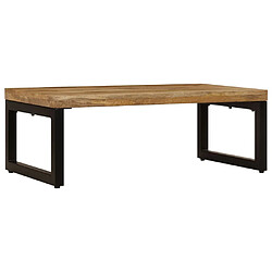 Maison Chic Table basse,Table Console Table d'appoint, Table pour salon 100x50x35 cm Bois de manguier solide et acier -MN15494