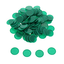 Avis 25MM barillet en plastique Coin Chip Money 100 barils un baril Concave Edge Vert