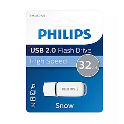 SHOP-STORY - FM32FD70B : Clé USB Philipps 2.0 32Go Snow Edition Gris