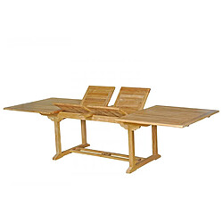 Avis Concept Usine Salon de jardin Teck massif 10-12 personnes - Table rectangulaire + 10 chaises KAJANG