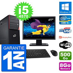 PC Tour Fujitsu P720 Ecran 27" Core i5-4570 RAM 8Go Disque 500Go Windows 10 Wifi - Occasion