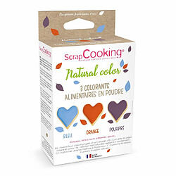 Scrapcooking Colorants naturels pourpre-orange-bleu